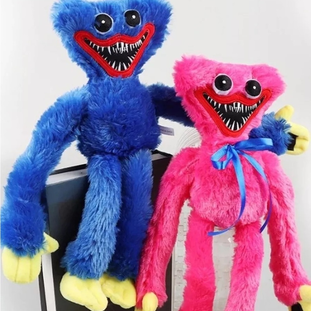 SET OF 2, Poppy Playtime Scary Huggy Wuggy & Kissy Missy 16 Plush Stuffed Figure